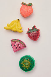 Sparkle Glitter Fruits 5 Pack Jibbitz Multi